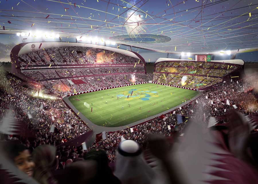 Foster + Partners' stadium for Qatar World Cup final: playful with scale  and geometrically elegant