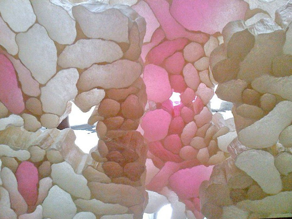 Mary Burton Durell Paper Sculptures, paper art, biomimetic design, cellular structures