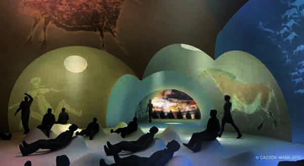 Casson Mann, Duncan Lewis, Snøhetta, Lascaux IV, France, Cave Painting Center, international competition, historic paintings, contextual design, winning entry