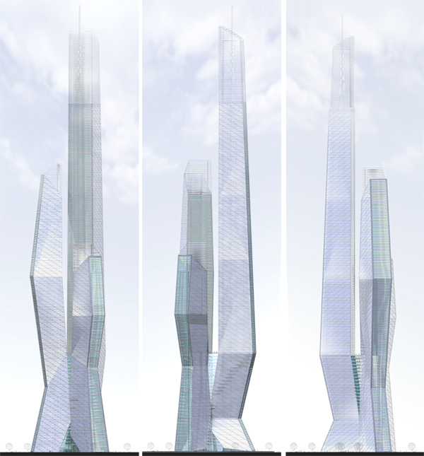 Asymptote Architecture, Millennium Tower Business Centre (WBCB), Busan, South Korea, high rise, skyscraper design, double façade, pluralism, branching structures