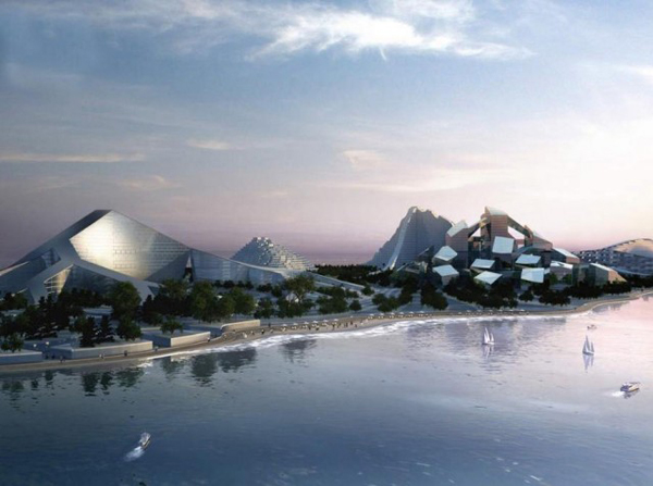 Zira Island, BIG Architects, Azerbaijan, sustainable design, master plan, urban planning, artificial ecosystem, mountain development