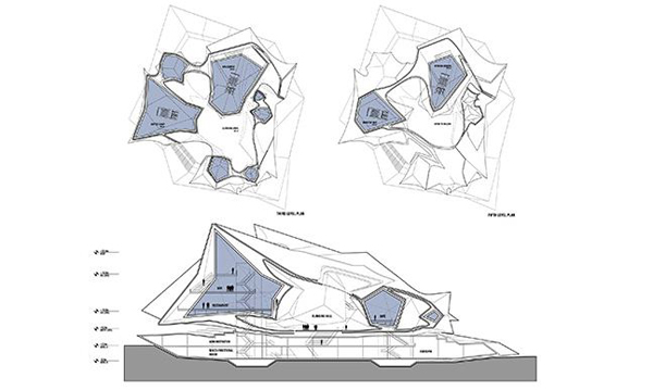Tom Wiscombe Design, Bulgaria, Walltopia, multi-layered façade, multi-layered skin, organic form, object in object system, Collider Activity Center