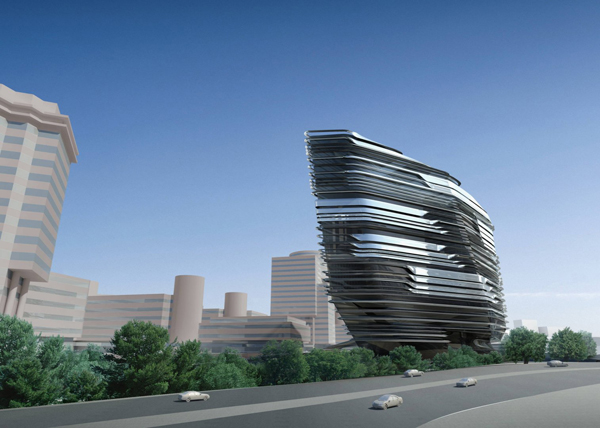 Zaha Hadid Architects, Zaha Hadid, fluid architecture, Hong Kong, Innovation Tower, Hong Kong Polytechnic University, tower, high-rise, seamless fluidity,China