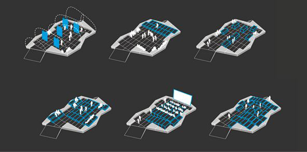 Temporary Art Pavilion, temporary structure, contemporary art, Salzburg, Austria, Austrian State of Salzburg, Soma Architecture, mass-like structure, aluminum, conglomerate, aggregation