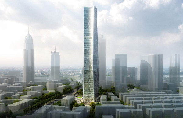 HENN, Cenke Group, tower, high-rise, skyscraper, mixed-use, diagonally braced, Wenzhou, China, Taiyuan  