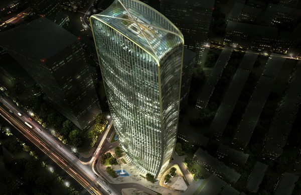 HENN, Cenke Group, tower, high-rise, skyscraper, mixed-use, diagonally braced, Wenzhou, China, Taiyuan  