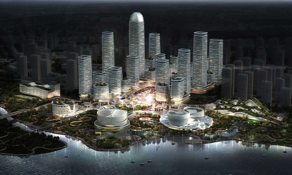 پلان اصلی شهر زیستی   Binhai ،  Tianjin ، چین 