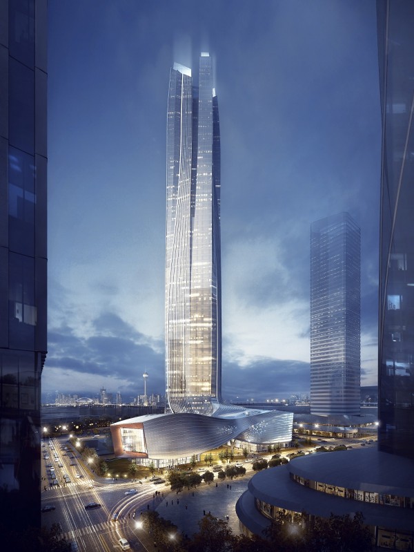 Four Prong Dragon-Inspired Skyscraper Rises in Zhuhai, China
