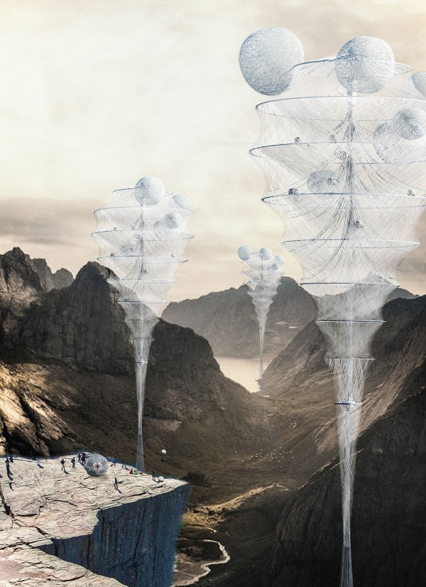 Dandelion Vessel: Inflatable Skyscraper For Natural Disasters
