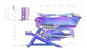 Taiyuan Theater IV, Yaohua Wang, China, Los Angeles, theater design, active design, mechanical system, interactive design, futuristic architecture, cutting-edge design, performance facilities