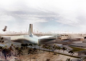 Agi Architects, Bonyan Design, architectural competition, General Department of the Information System, Kuwait, innovative design, smart pavement, metal louvers, double facade