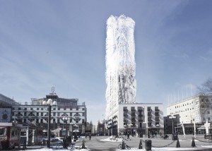 Belatchew Arkitekter, Stockholm, Sweden, Söder Torn, Södermalm, wind farm, sustainable design, sustainable architecture, expansion, high rise, skyscraper design, piezoelectric phenomenon